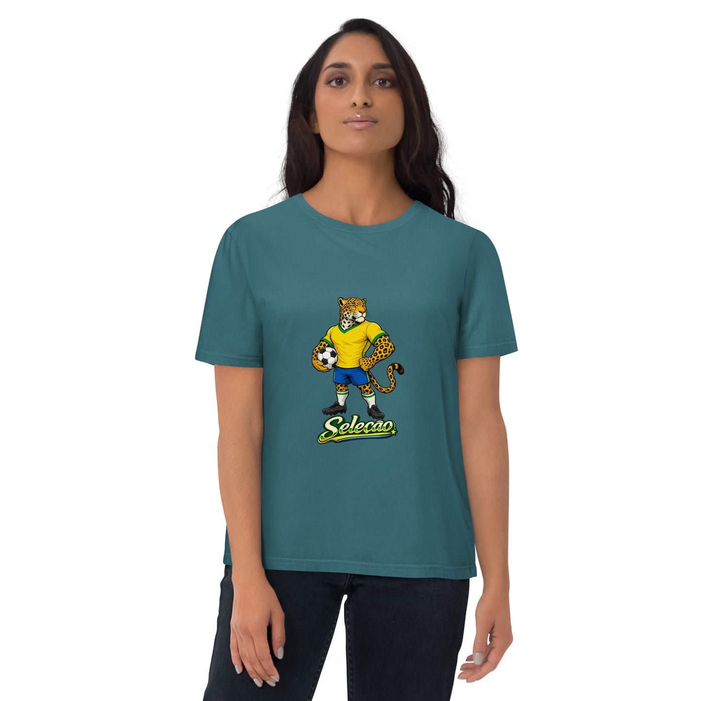 Brazil Football T-Shirt I Jaguar Organic Fan Tee - velarocity