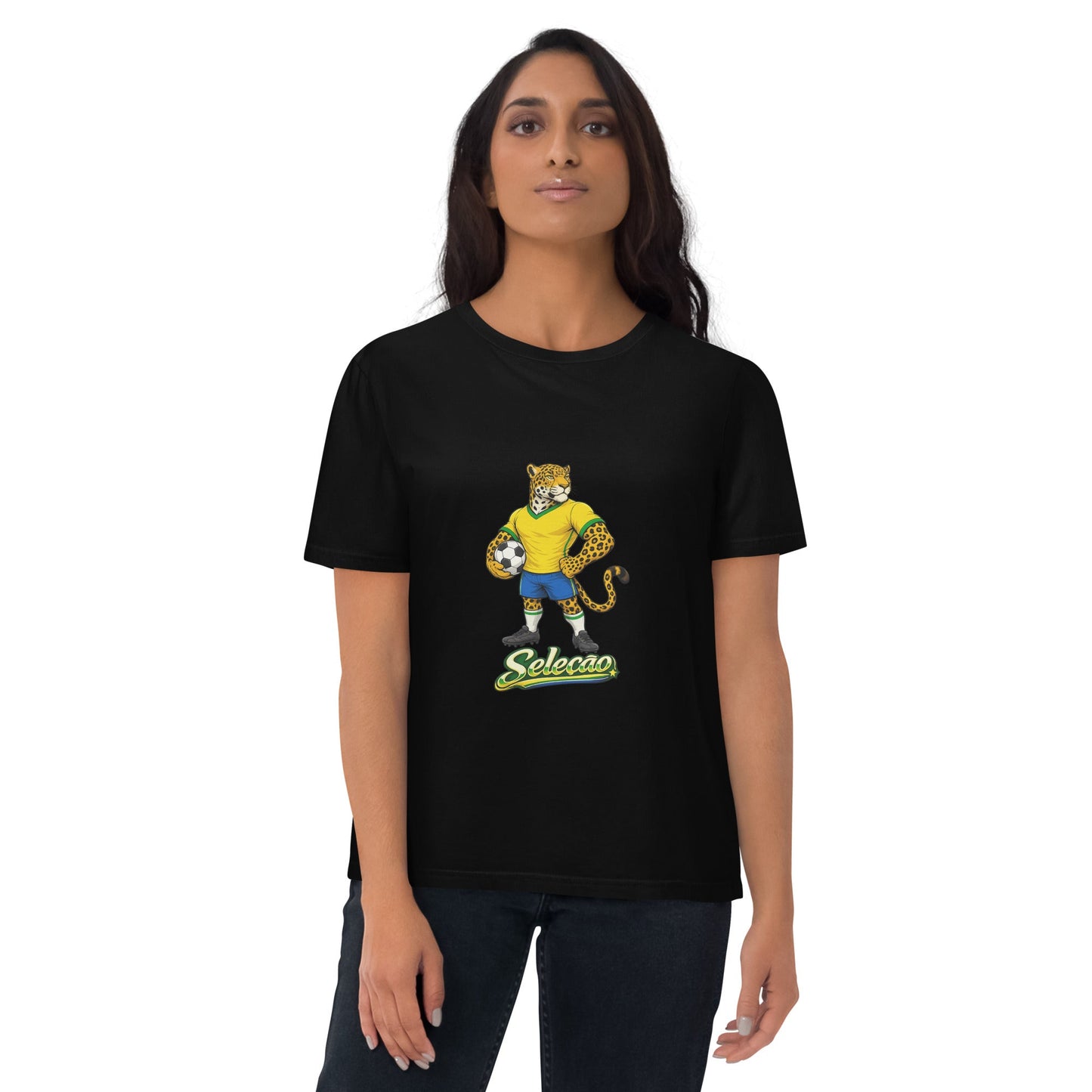 Brazil Football T-Shirt I Jaguar Organic Fan Tee - velarocity