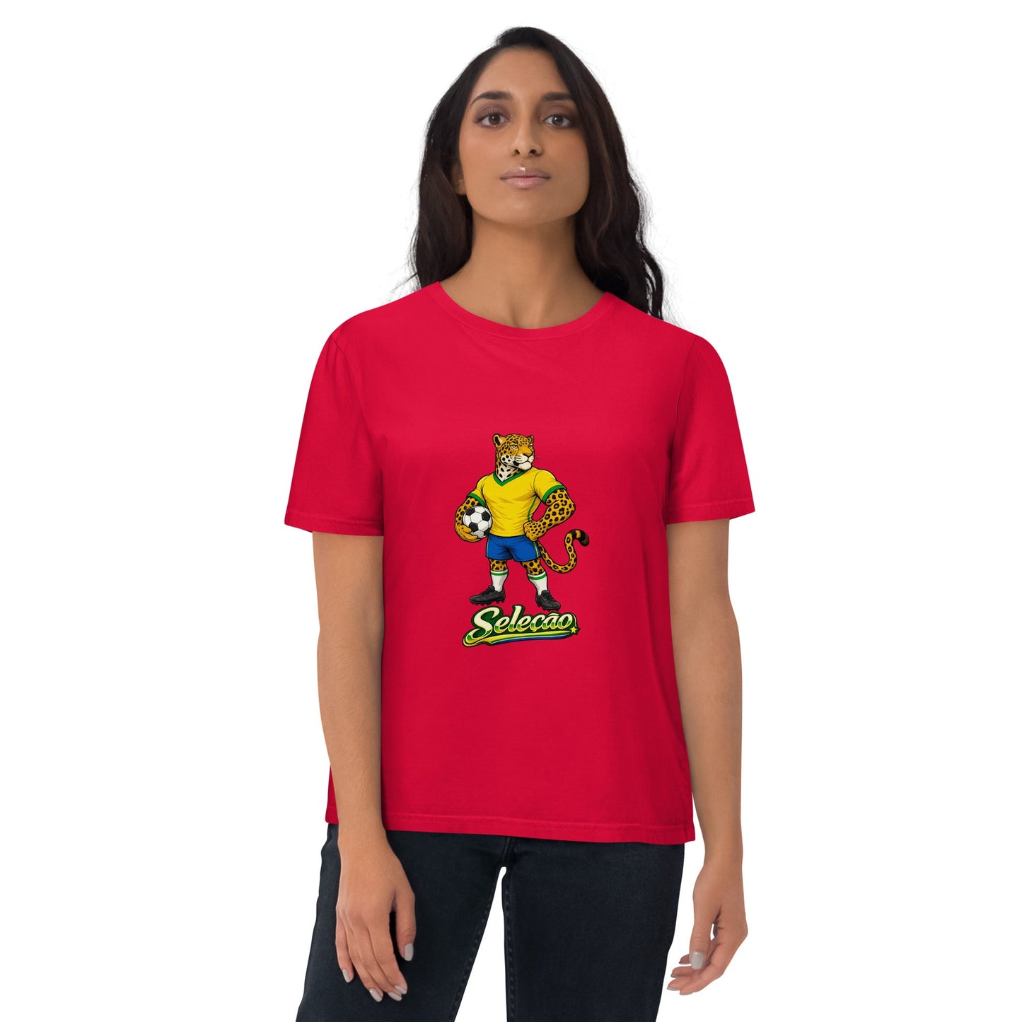 Brazil Football T-Shirt I Jaguar Organic Fan Tee - velarocity
