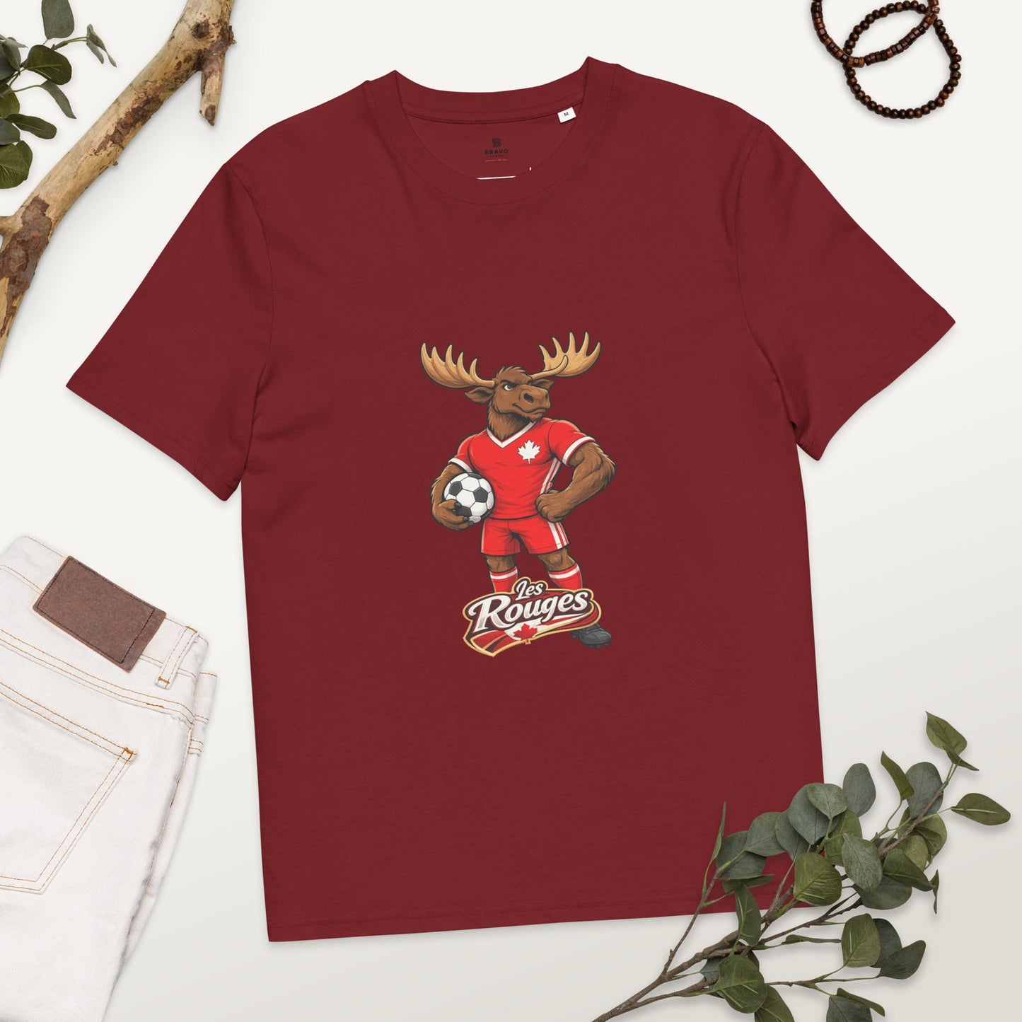 Canada Football Team T-Shirt I Moose Organic Fan Tee - velarocity