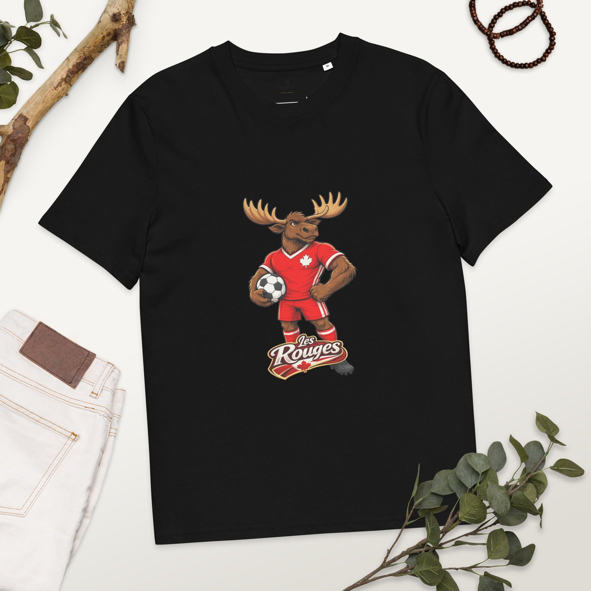 Canada Football Team T-Shirt I Moose Organic Fan Tee - velarocity