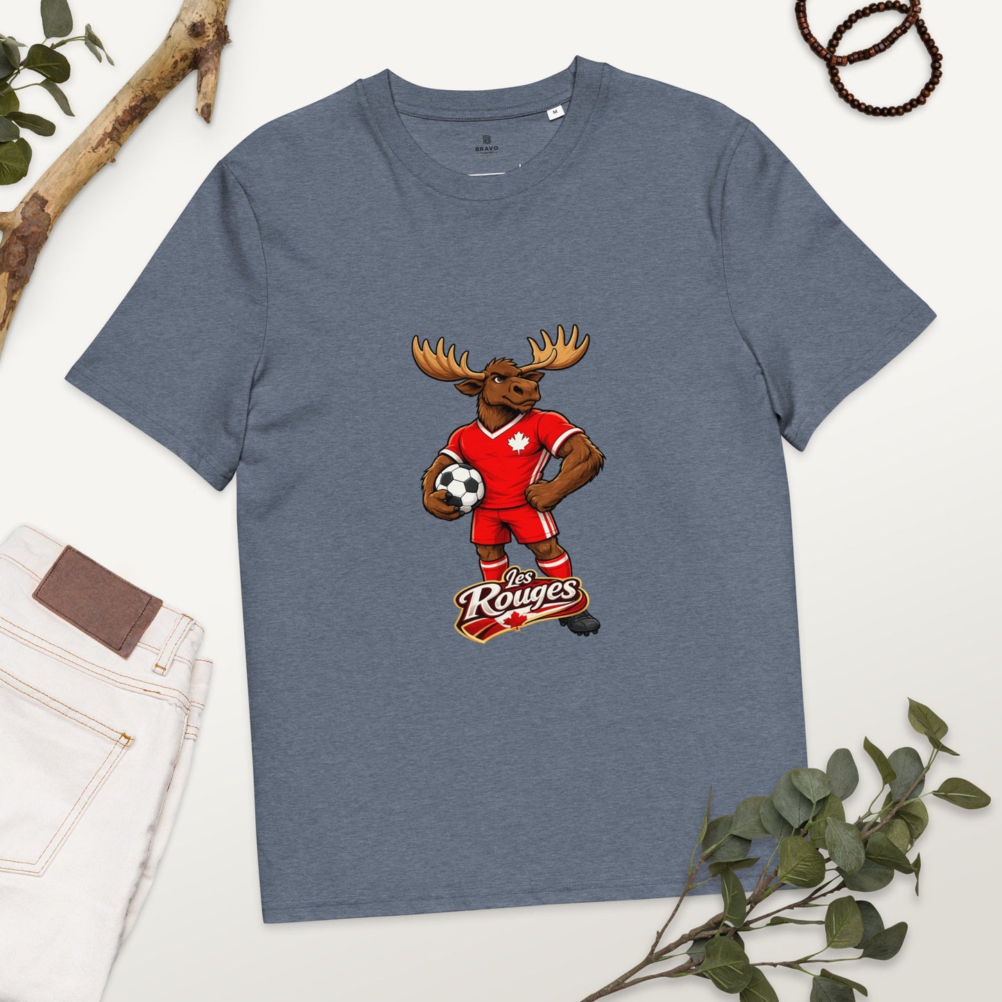 Canada Football Team T-Shirt I Moose Organic Fan Tee - velarocity