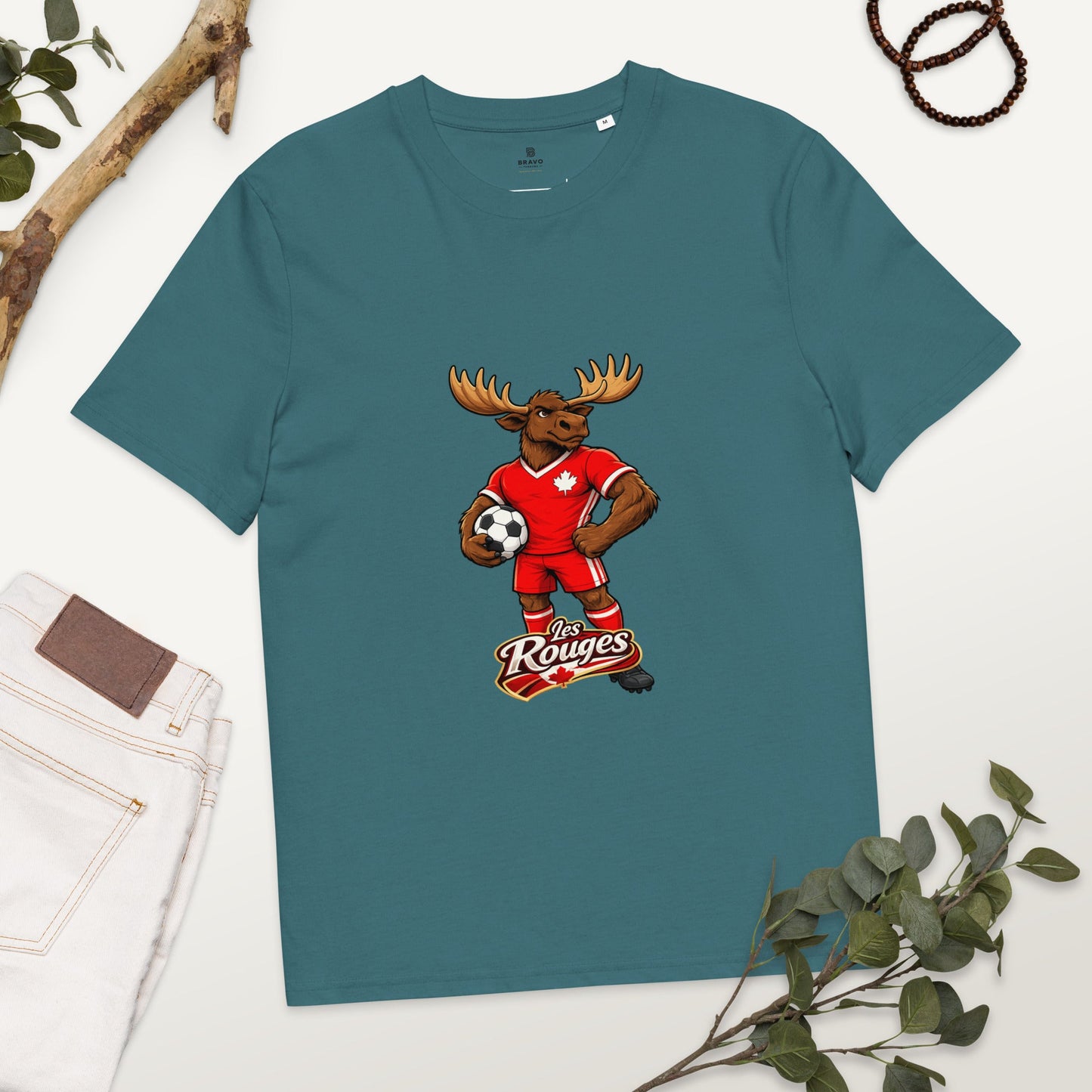 Canada Football Team T-Shirt I Moose Organic Fan Tee - velarocity