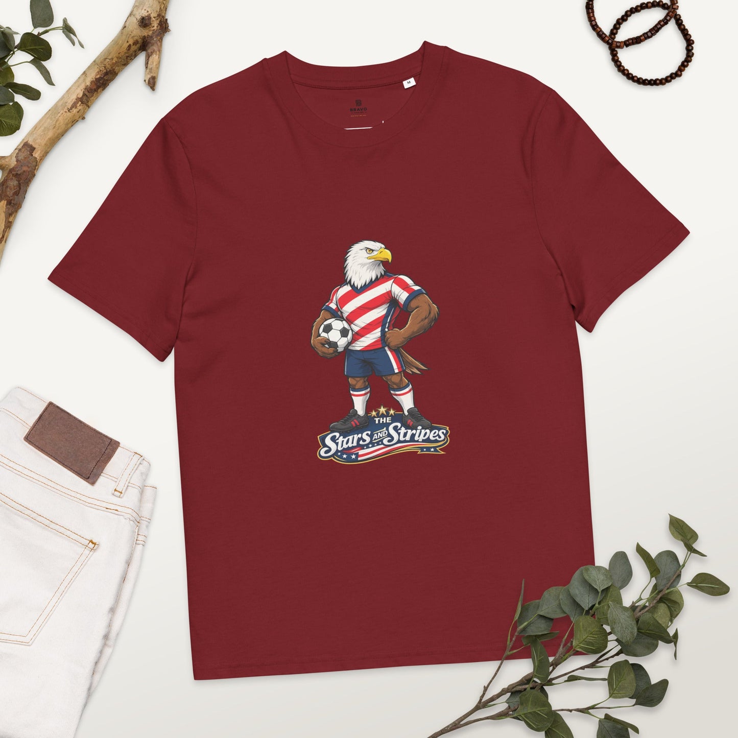 USA Football T-Shirt | Eagle Organic Fan Tee - velarocity