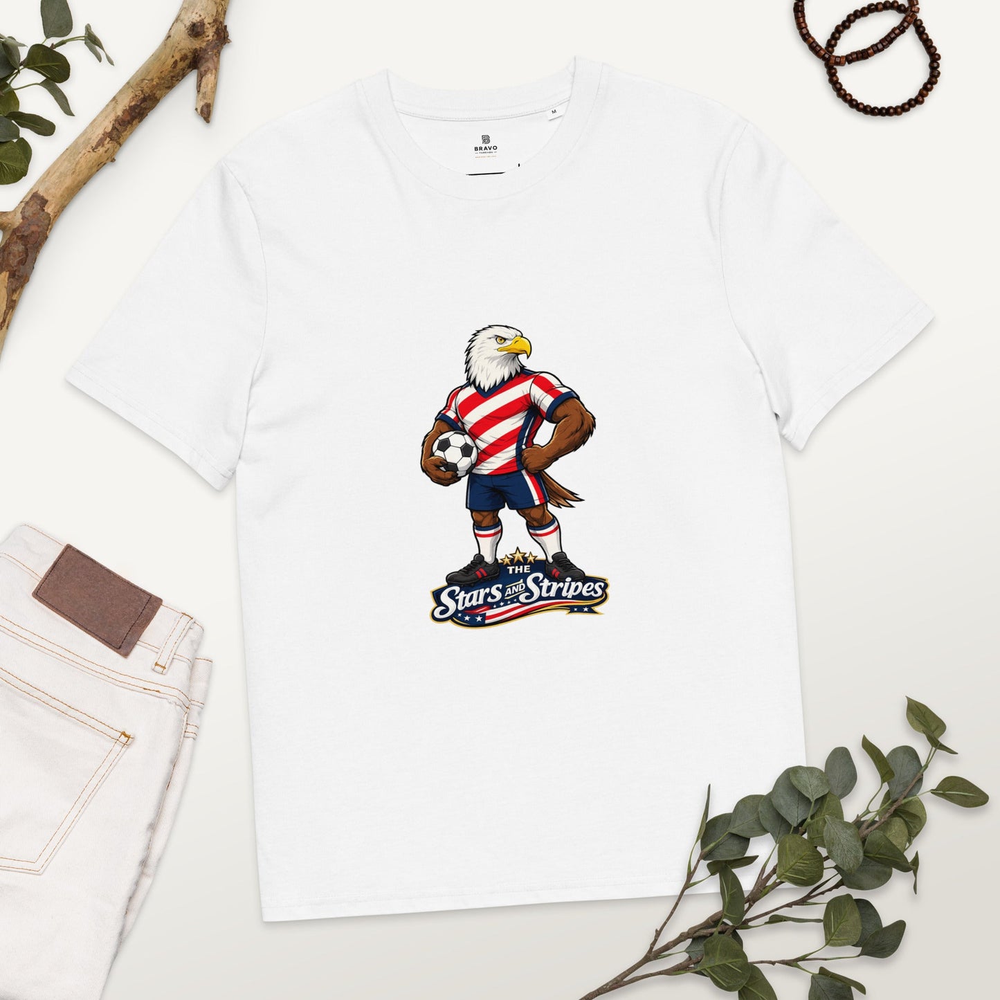 USA Football T-Shirt | Eagle Organic Fan Tee - velarocity
