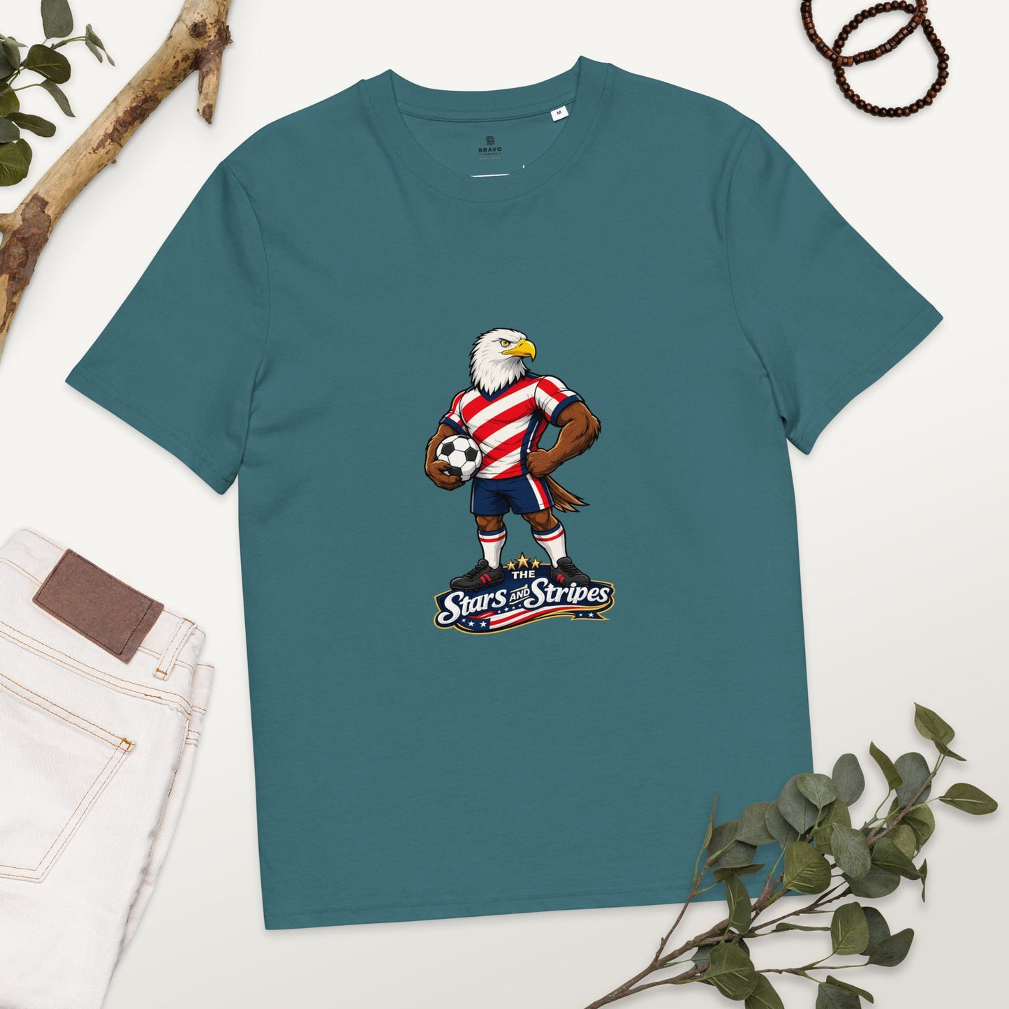 USA Football T-Shirt | Eagle Organic Fan Tee - velarocity